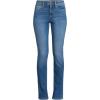 Lands’ End Women’s Recover Mid Rise Straight Leg Blue Jeans(Indigo Tide Blue)