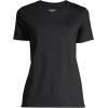 Lands’ End Women’s Relaxed American-Grown Supima Cotton Crew Neck T-Shirt(Black)