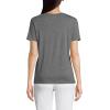 Lands’ End Women’s Relaxed American-Grown Supima Cotton Crew Neck T-Shirt(Charcoal Heather)