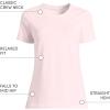 Lands’ End Women’s Relaxed American-Grown Supima Cotton Crew Neck T-Shirt(Pink Fog)