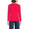 Lands’ End Women’s Relaxed American-Grown Supima Cotton Long Sleeve Crew Neck T-Shirt(Berry Rouge)