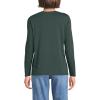 Lands’ End Women’s Relaxed American-Grown Supima Cotton Long Sleeve Crew Neck T-Shirt(Evening Forest)