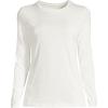 Lands’ End Women’s Relaxed American-Grown Supima Cotton Long Sleeve Crew Neck T-Shirt(Ivory)