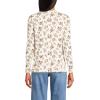 Lands’ End Women’s Relaxed American-Grown Supima Cotton Long Sleeve Crew Neck T-Shirt(Ivory Meadow Floral)