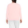 Lands’ End Women’s Relaxed American-Grown Supima Cotton Long Sleeve V-Neck T-Shirt(Sea Salt Pink)