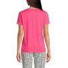 Lands’ End Women’s Relaxed American-Grown Supima Cotton V-Neck T-Shirt(Hot Pink)