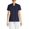 Lands’ End Women’s Relaxed American-Grown Supima Cotton V-Neck T-Shirt(Radiant Navy)