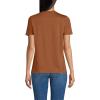 Lands’ End Women’s Relaxed American-Grown Supima Cotton V-Neck T-Shirt(Rich Ginger Brown)