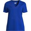 Lands’ End Women’s Relaxed American-Grown Supima Cotton V-Neck T-Shirt(Sapphire Gem Blue)