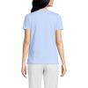 Lands’ End Women’s Relaxed American-Grown Supima Cotton V-Neck T-Shirt(Soft Sky Blue)