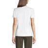 Lands’ End Women’s Relaxed American-Grown Supima Cotton V-Neck T-Shirt(White)