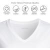 Lands’ End Women’s Relaxed American-Grown Supima Cotton V-Neck T-Shirt(White)