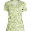 Lands’ End Women’s Relaxed American-Grown Supima Cotton V-Neck T-Shirt(Winter Pear Pretty Floral)