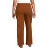 Lands’ End Women’s Relaxed Fit Sport Knit High Rise Pants – Soft Cotton Pull-On with Elastic Waist(Dark Caramel)