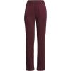 Lands’ End Women’s Relaxed Fit Sport Knit High Rise Pants – Soft Cotton Pull-On with Elastic Waist(Lush Burgundy)