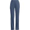Lands’ End Women’s Relaxed Fit Sport Knit High Rise Pants – Soft Cotton Pull-On with Elastic Waist(Nightfall Blue)