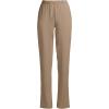Lands’ End Women’s Relaxed Fit Sport Knit High Rise Pants – Soft Cotton Pull-On with Elastic Waist(Rich Camel)