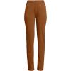 Lands’ End Women’s Relaxed Fit Sport Knit High Rise Pants – Soft Cotton Pull-On with Elastic Waist(Russet Brown)