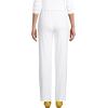 Lands’ End Women’s Relaxed Fit Sport Knit High Rise Pants – Soft Cotton Pull-On with Elastic Waist(White)
