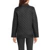 Lands’ End Women’s Reversible Barn Quilted Jacket(Black/Navy Plaid)