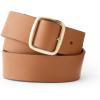 Lands’ End Women’s Reversible Denim Belt(Brown/Cognac)
