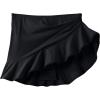 Lands’ End Women’s Ruffle Hem Mini Swim Skirt(Black)
