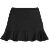 Lands’ End Women’s Ruffle Hem Mini Swim Skirt(Black)