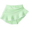 Lands’ End Women’s Ruffle Hem Mini Swim Skirt(Icy Mint/White)