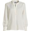 Lands’ End Women’s Satin Popover Shirt(Ivory)
