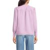 Lands’ End Women’s Satin Popover Shirt(Pink Amethyst)