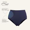 Lands’ End Women’s Sculpting Suit Chlorine Resistant Targeted Control Retro High Waisted Bikini Swim Bottoms(Deep Sea Navy)