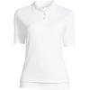 Lands’ End Women’s Short Sleeve Banded Bottom Polo Shirt(White)