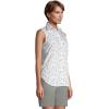 Lands’ End Women’s Sleeveless No Iron Shirt(White Tennis Print)