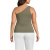 Lands’ End Women’s Slender One Shoulder Top(Sunwashed Olive)