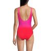 Lands’ End Women’s SlenderSuit Wrap One Piece Swimsuit(Pink Multi Ombre)