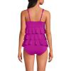 Lands’ End Women’s Smoothing Control Ruffle Fauxkini One Piece Swimsuit(Crimson Rose)