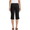 Lands’ End Women’s Sport Knit High Rise Elastic Waist Capri Pants(Black)