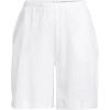 Lands’ End Women’s Sport Knit High Rise Shorts(White)