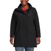 Lands’ End Women’s Squall Waterproof Hooded Raincoat(Black)