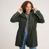 Lands’ End Women’s Squall Waterproof Hooded Raincoat(Darkest Olive)