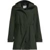 Lands’ End Women’s Squall Waterproof Hooded Raincoat(Darkest Olive)