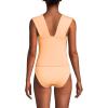 Lands’ End Womens Square Neck Underwire Square Back Tankini Swimsuit Top(Orange Mist)