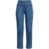 Lands’ End Women’s Starfish High Rise Knit Denim Straight Crop Jeans(Medium Sea Blue)