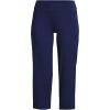 Lands’ End Women’s Starfish Mid Rise Pull-On Crop Pants(Deep Sea Navy)