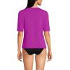 Lands’ End Women’s Sunshade UPF 50 Elbow Sleeve Relaxed Rash Guard(Violet Rose)