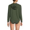 Lands’ End Women’s Sunshade UPF 50 Long Sleeve Hooded Full Zip Rash Guard(Rich Olive Green)