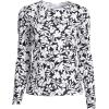 Lands’ End Women’s Sunshade UPF 50 Long Sleeve Relaxed Rash Guard(Black Havana Floral)