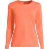 Lands’ End Women’s Sunshade UPF 50 Long Sleeve Relaxed Rash Guard(Papaya Orange)
