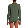 Lands’ End Women’s Sunshade UPF 50 Long Sleeve Relaxed Rash Guard(Rich Olive Greens)