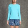 Lands’ End Women’s Sunshade UPF 50 Long Sleeve Relaxed Rash Guard(River Mist)